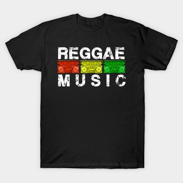 Reggae Music Jamaican T-Shirt by dconciente